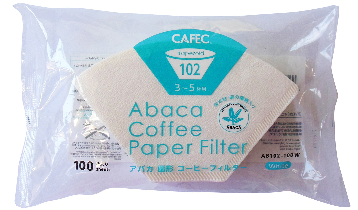 Cafec Abaca Trapezoid paper filter (white)