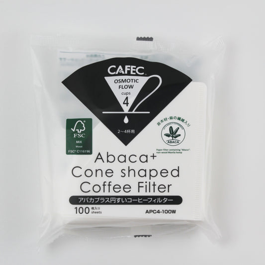 Cafec Abaca+ paper filter (white)